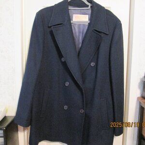 Pendleton Navy Women's Pea Coat 100% Wool, Size 16